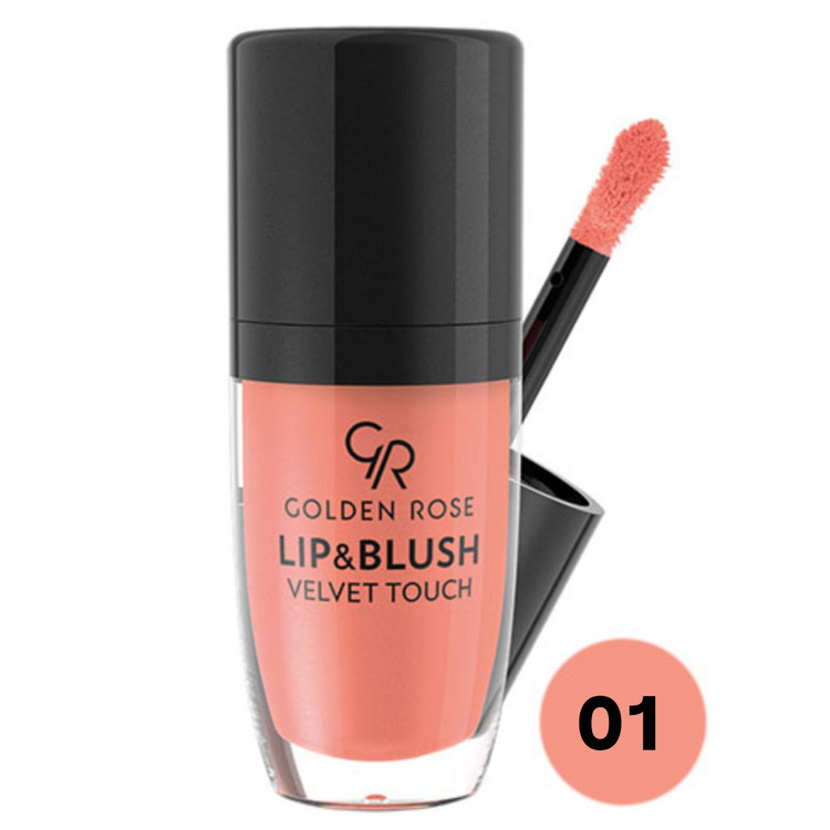 رژ لب و رژگونه مایع گلدن رز مدل VELVET TOUCH