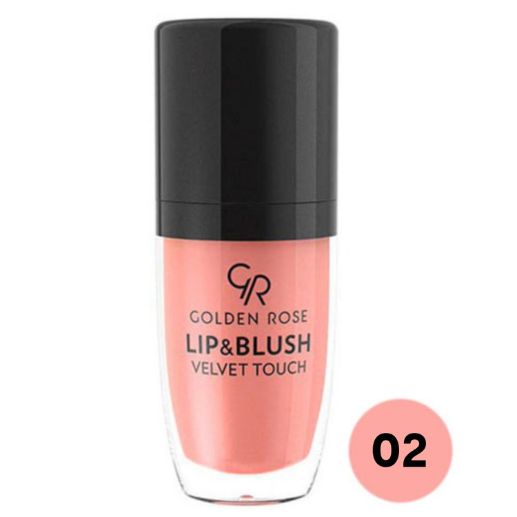 رژ لب و رژگونه مایع گلدن رز مدل VELVET TOUCH