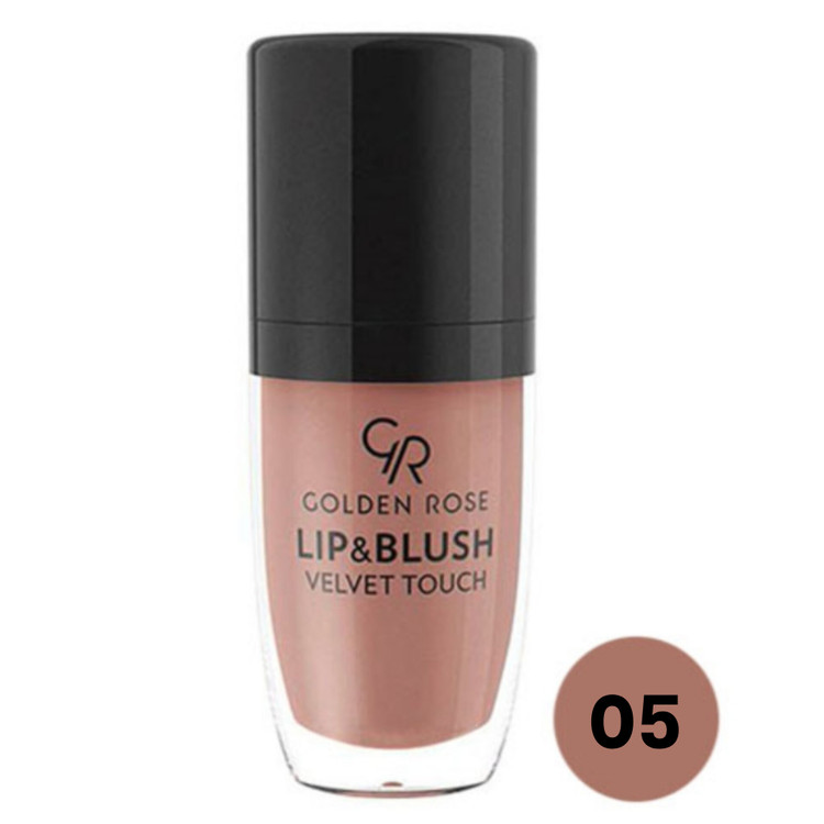 رژ لب و رژگونه مایع گلدن رز مدل VELVET TOUCH