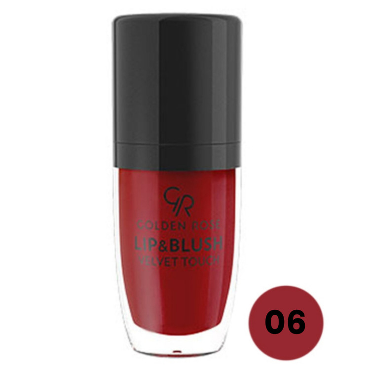 رژ لب و رژگونه مایع گلدن رز مدل VELVET TOUCH
